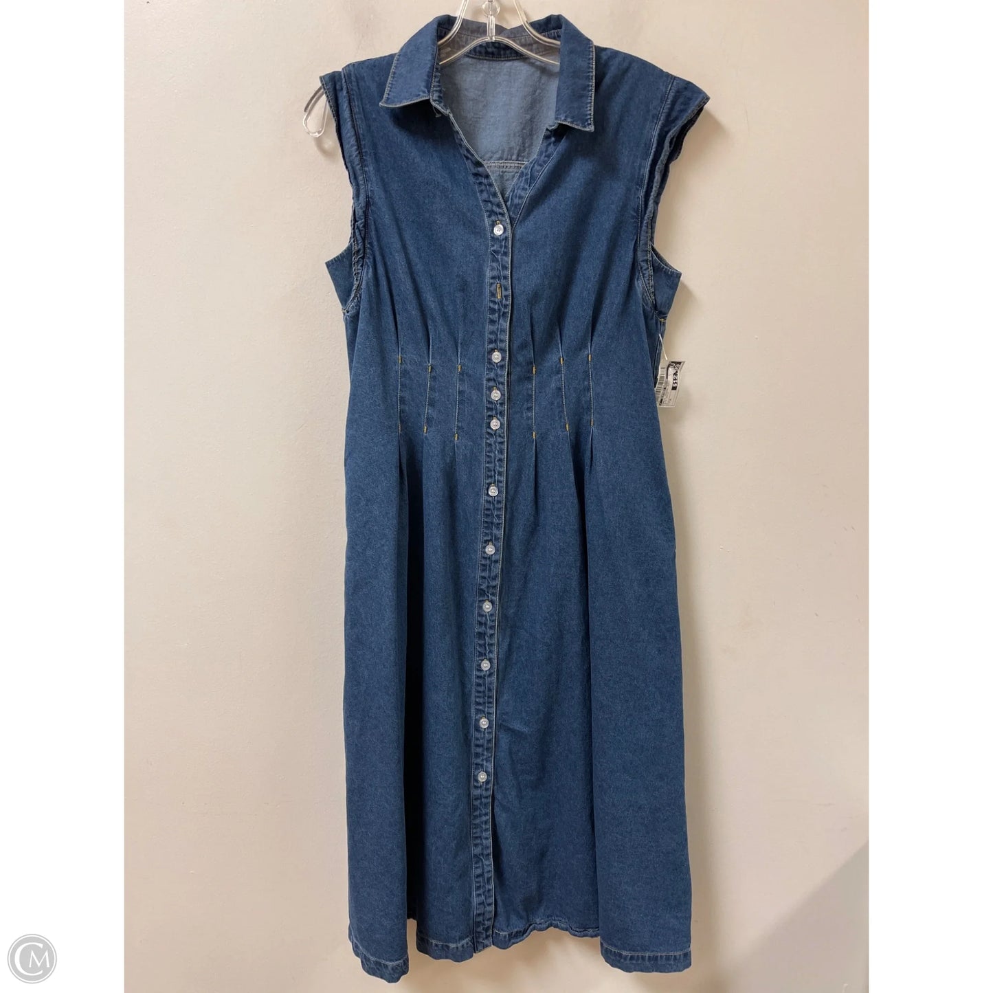 Dress Casual Midi By Clothes Mentor In Blue Denim, Size: M