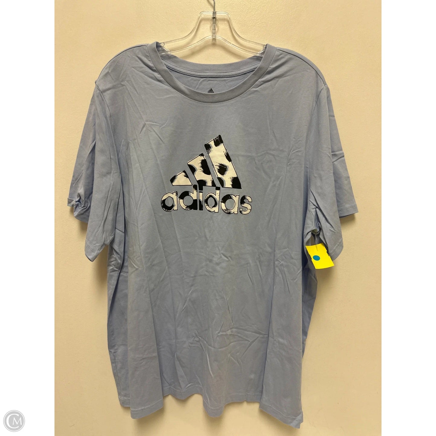 Athletic Top Short Sleeve By Adidas In Purple, Size: 3x