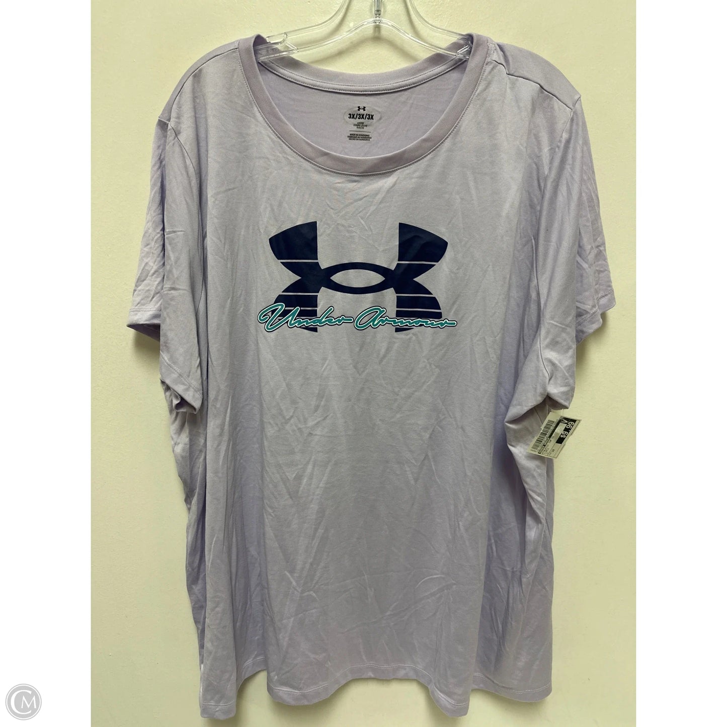 Athletic Top Short Sleeve By Under Armour In Purple, Size: 3x