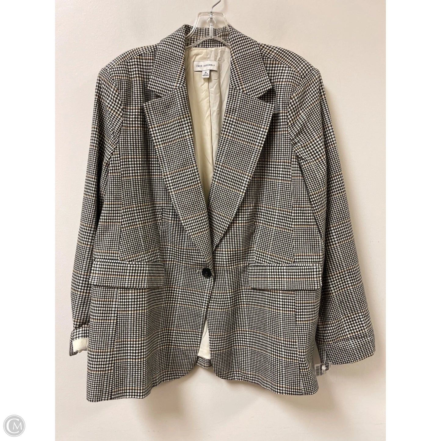 Blazer By Free Assembly In Black & Cream, Size: Xl