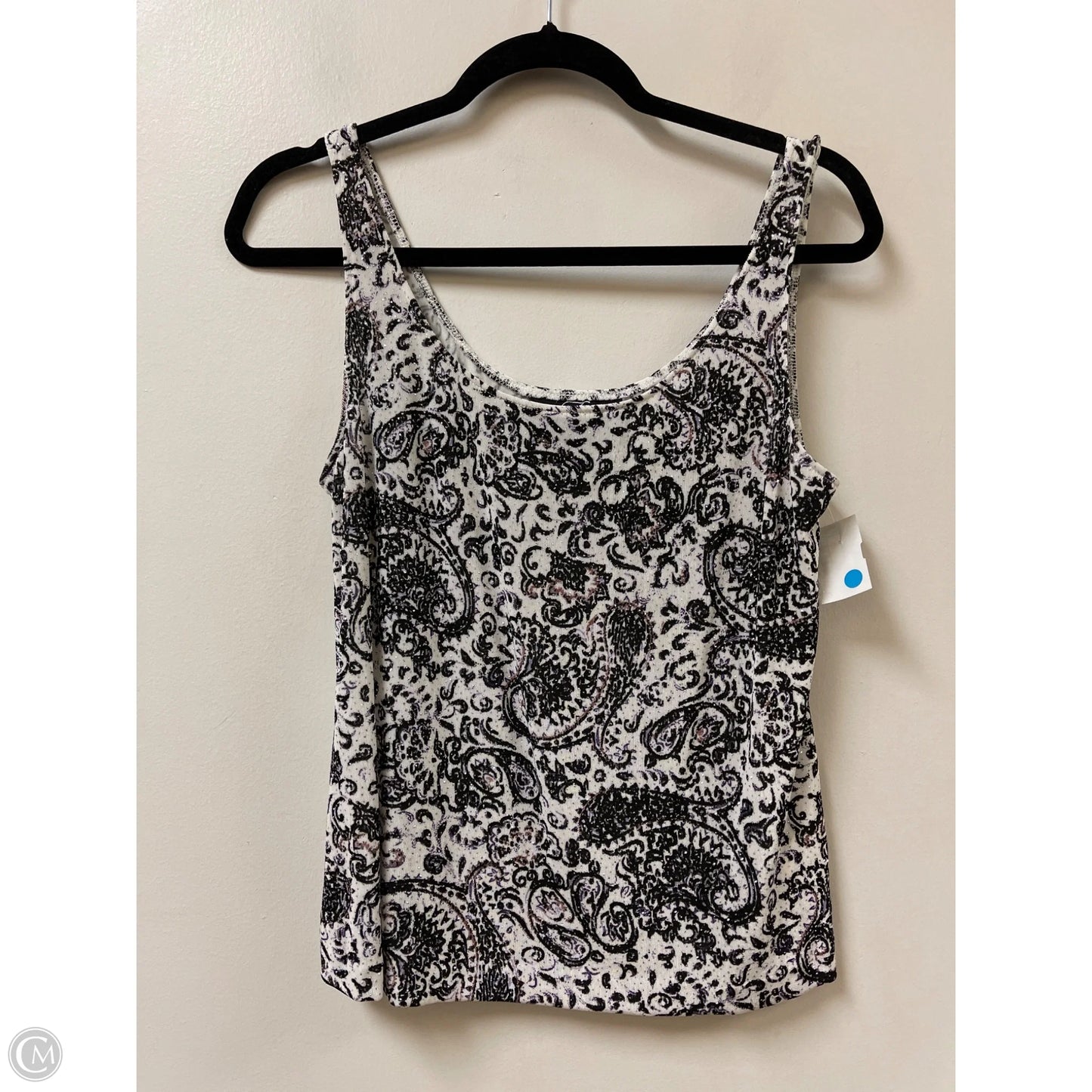 Top Sleeveless By Alex Evenings In Paisley Print, Size: L