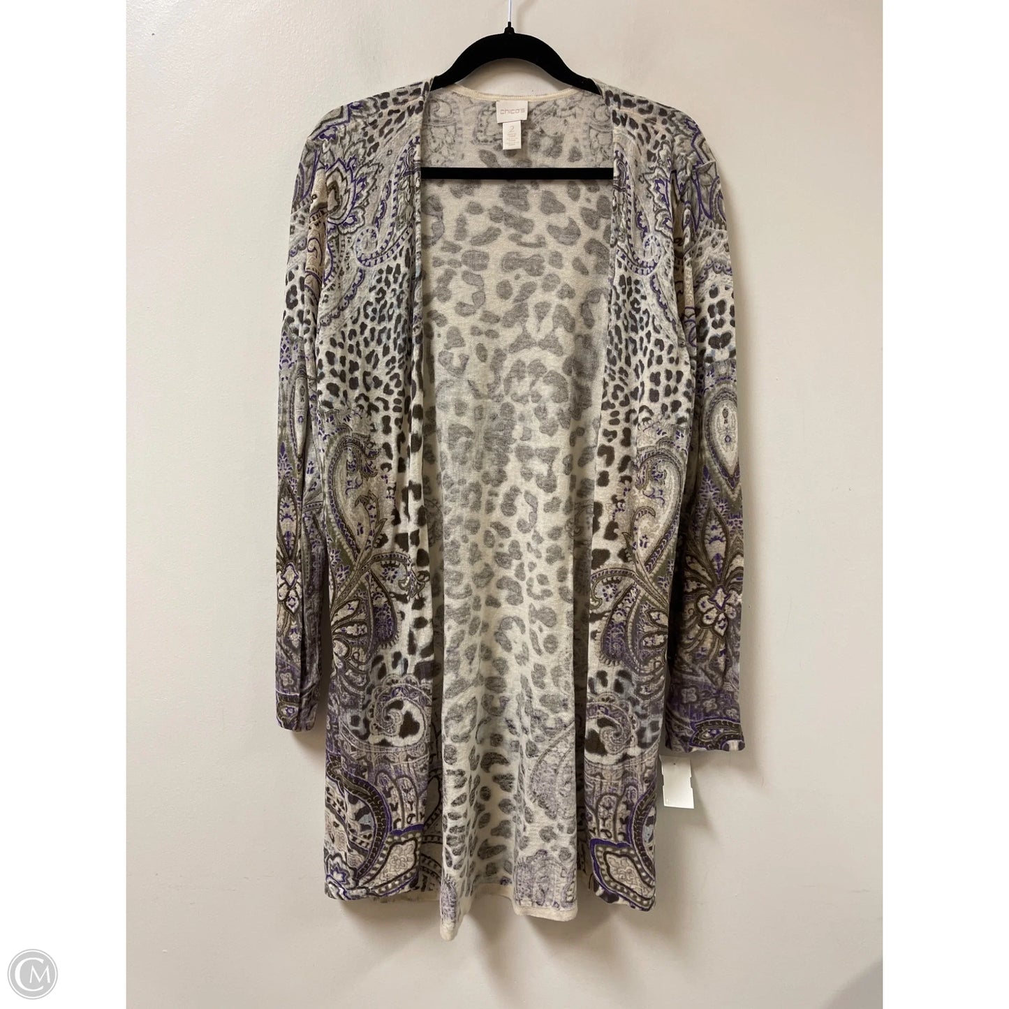 Sweater Cardigan By Chicos In Multi-colored, Size: L