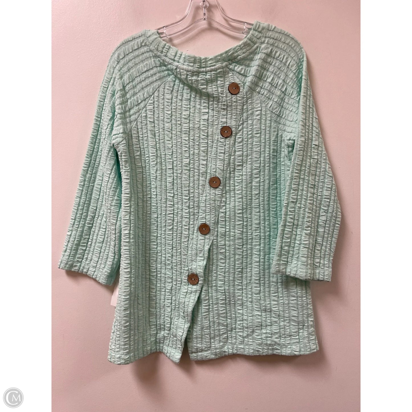 Top Long Sleeve By Soft Surroundings In Teal, Size: M