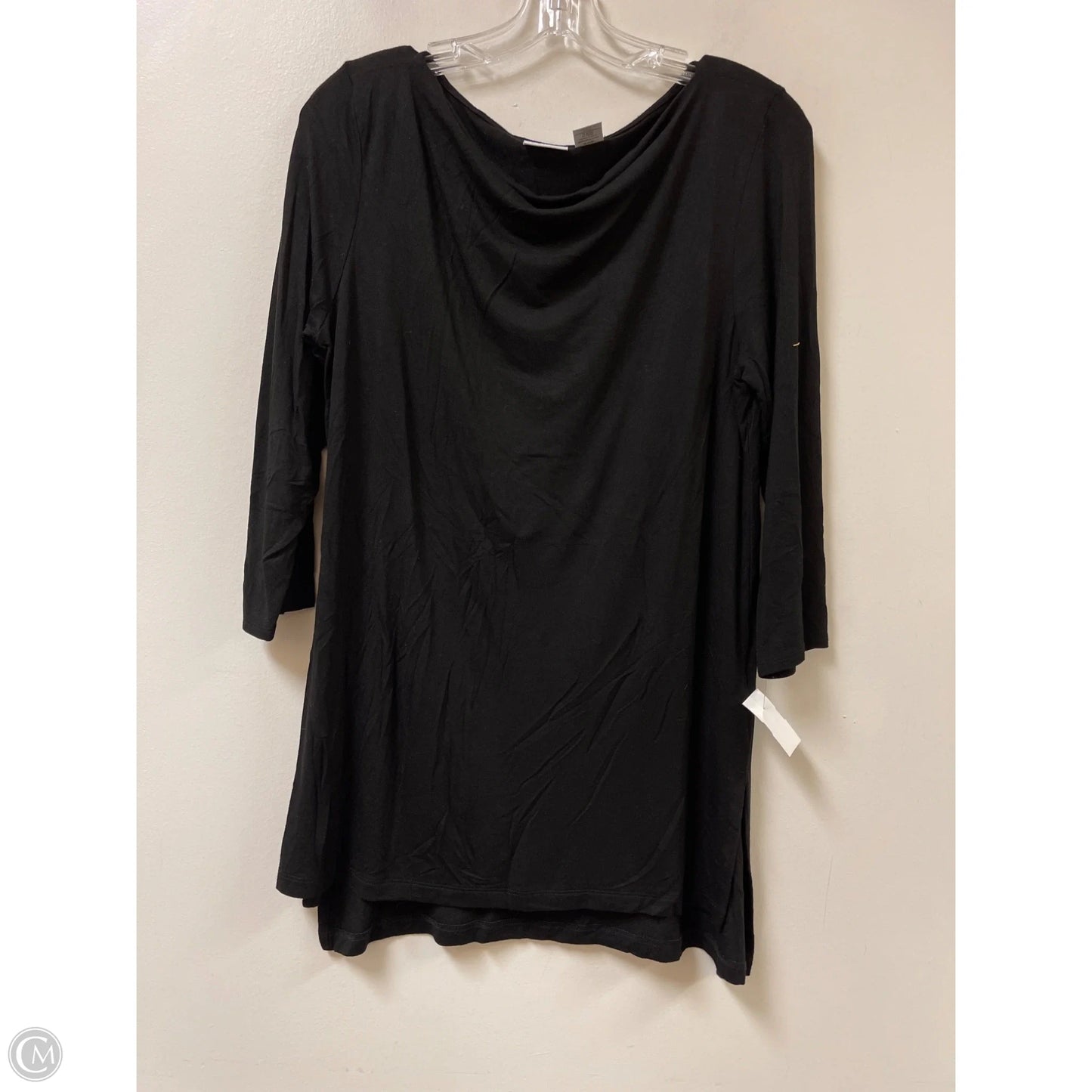 Tunic Long Sleeve By Kenar In Black, Size: M