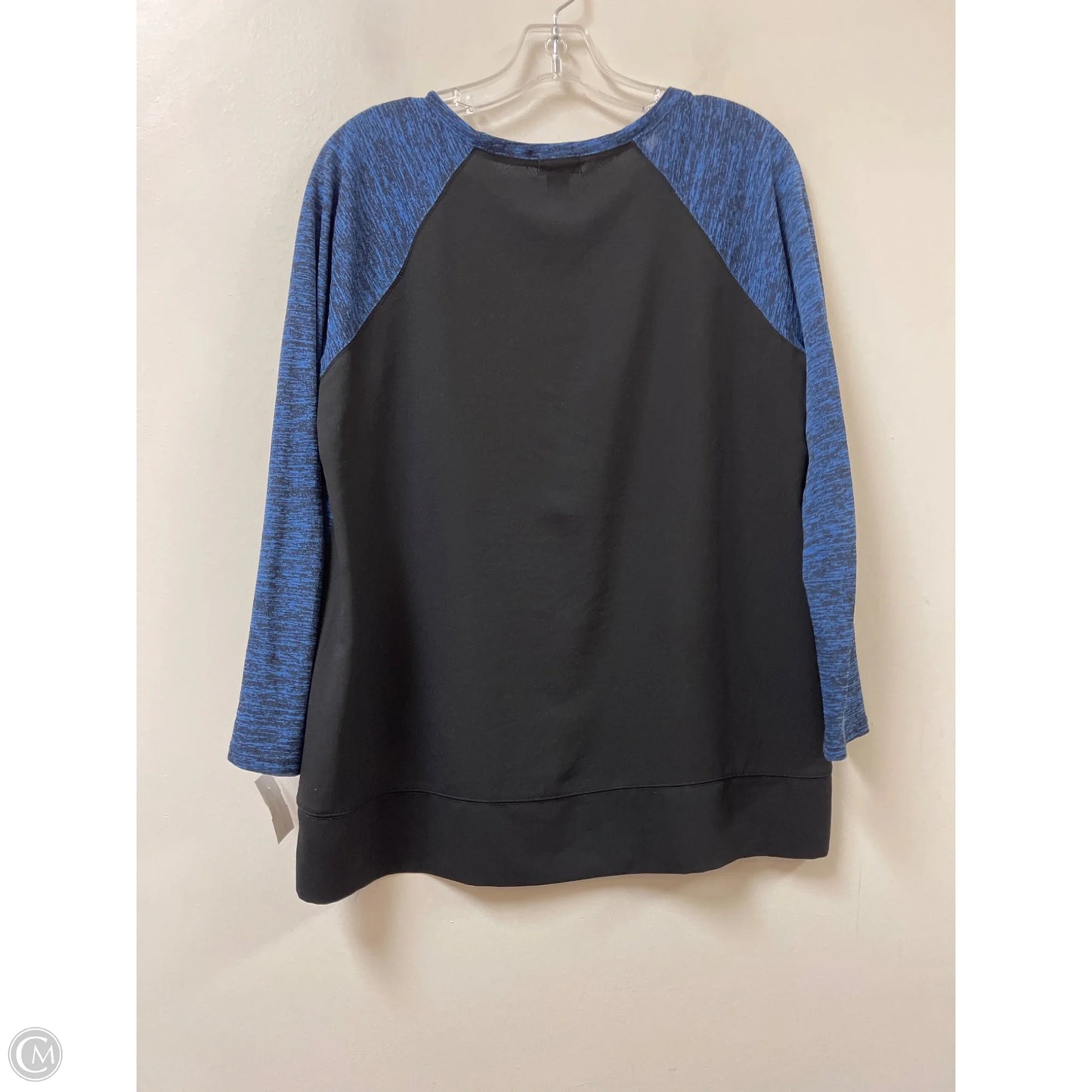 Top Long Sleeve By J. Crew In Black & Blue, Size: M