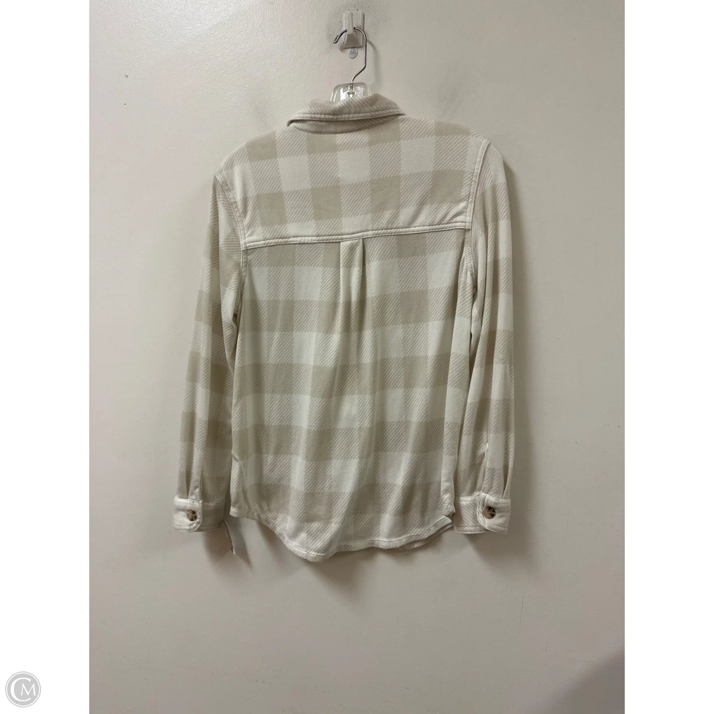 Blouse Long Sleeve By C And C In Cream, Size: S