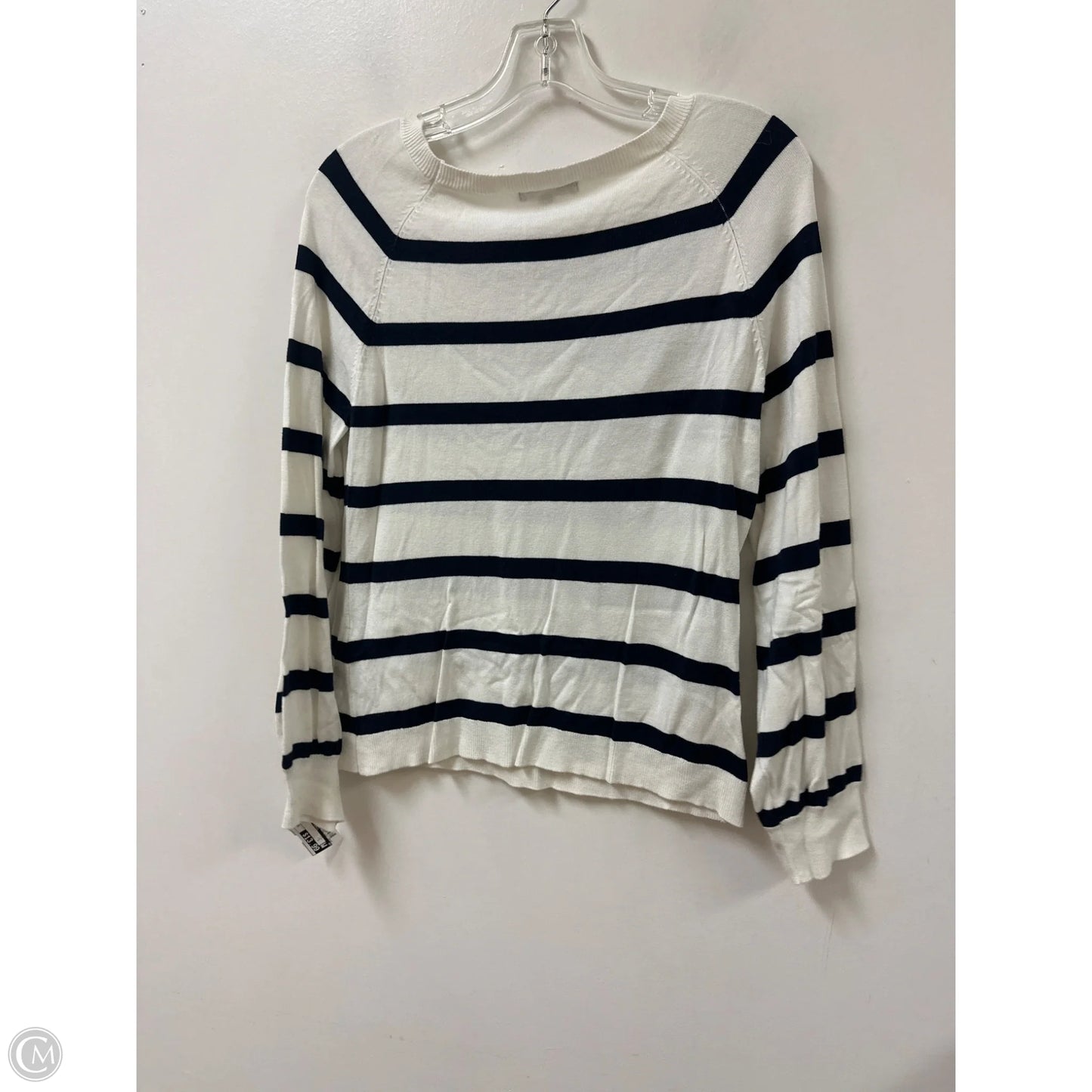 Top Long Sleeve By Adrianna Papell In White, Size: Xs