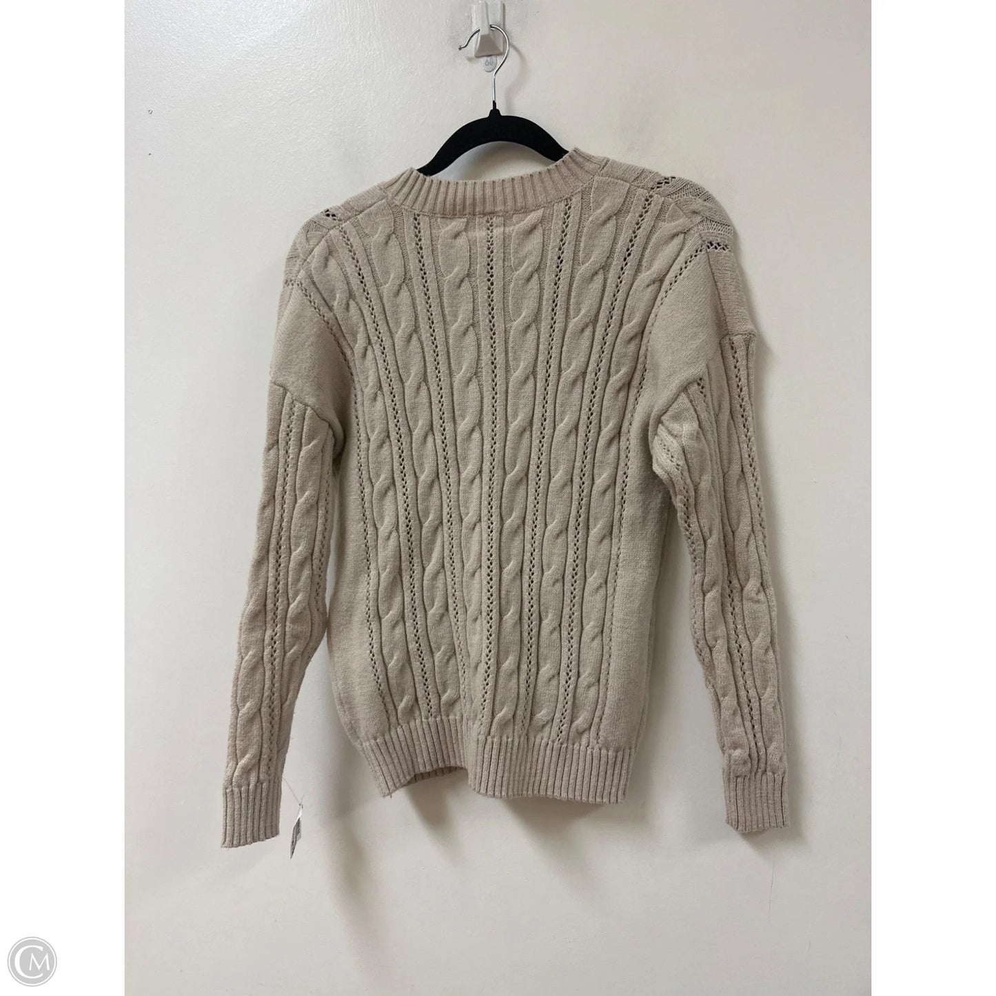 Sweater Cardigan By Clothes Mentor In Tan, Size: S