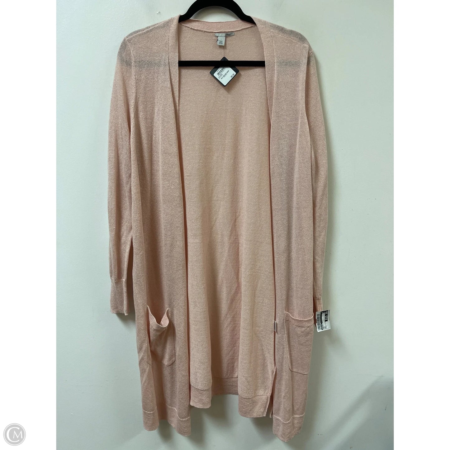 Sweater Cardigan By Halogen In Pink, Size: L