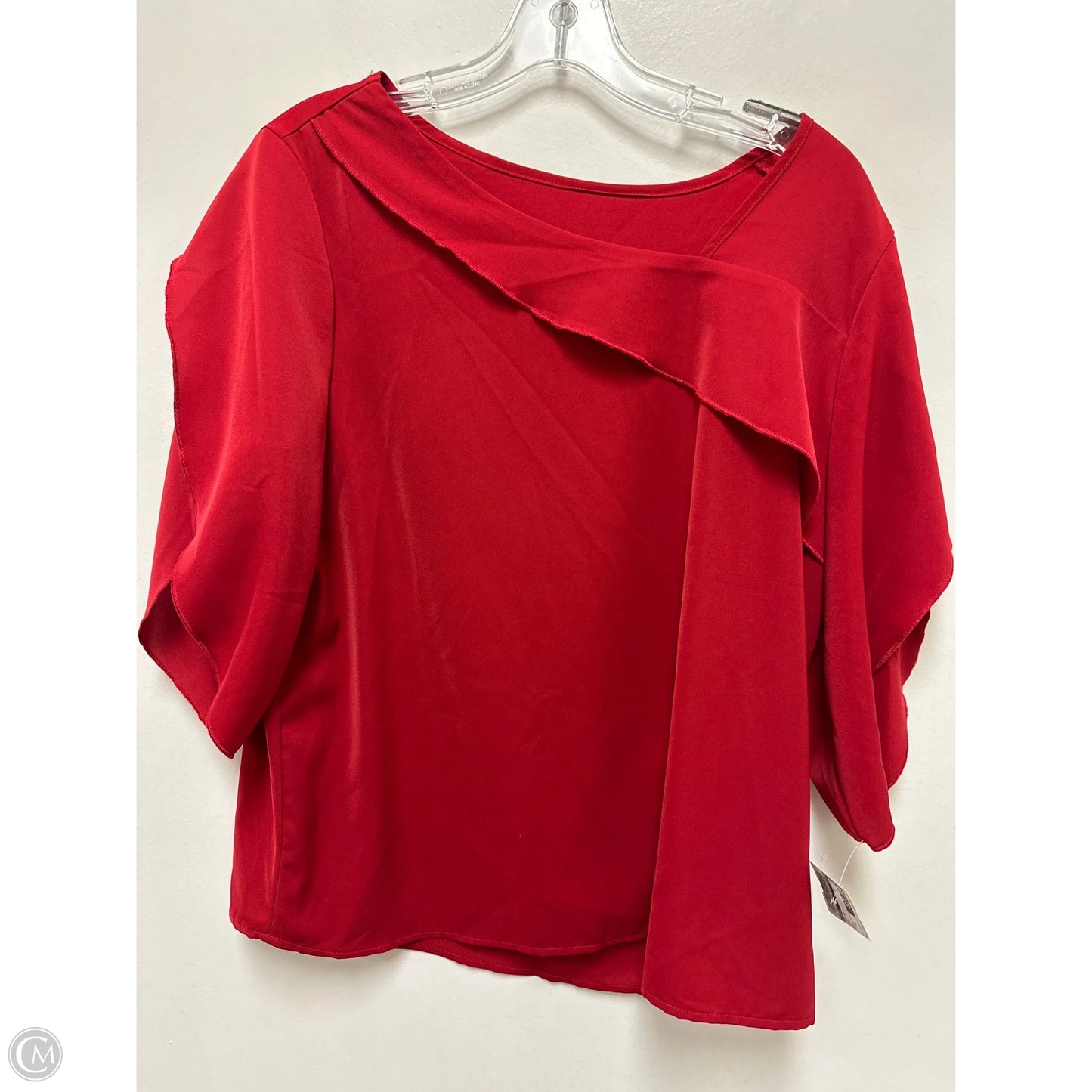 Top Short Sleeve By Shein In Red, Size: Xl