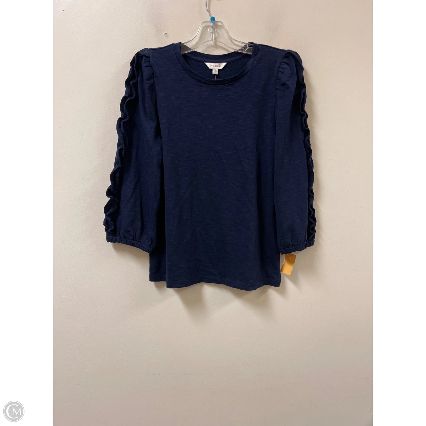 Top Long Sleeve By Crown And Ivy In Navy, Size: S