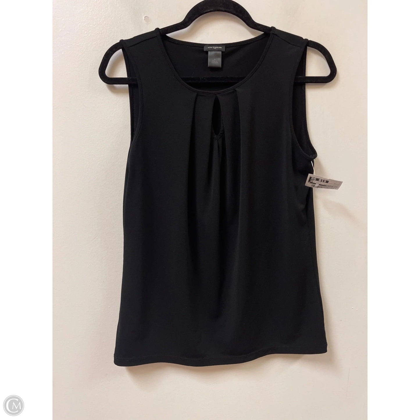 Top Sleeveless By Ann Taylor In Black, Size: M