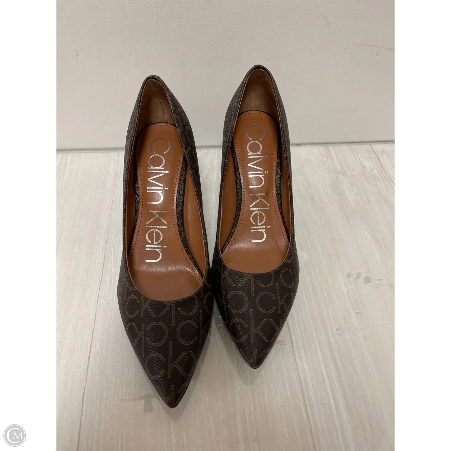 Shoes Heels Stiletto By Calvin Klein In Brown, Size: 7.5