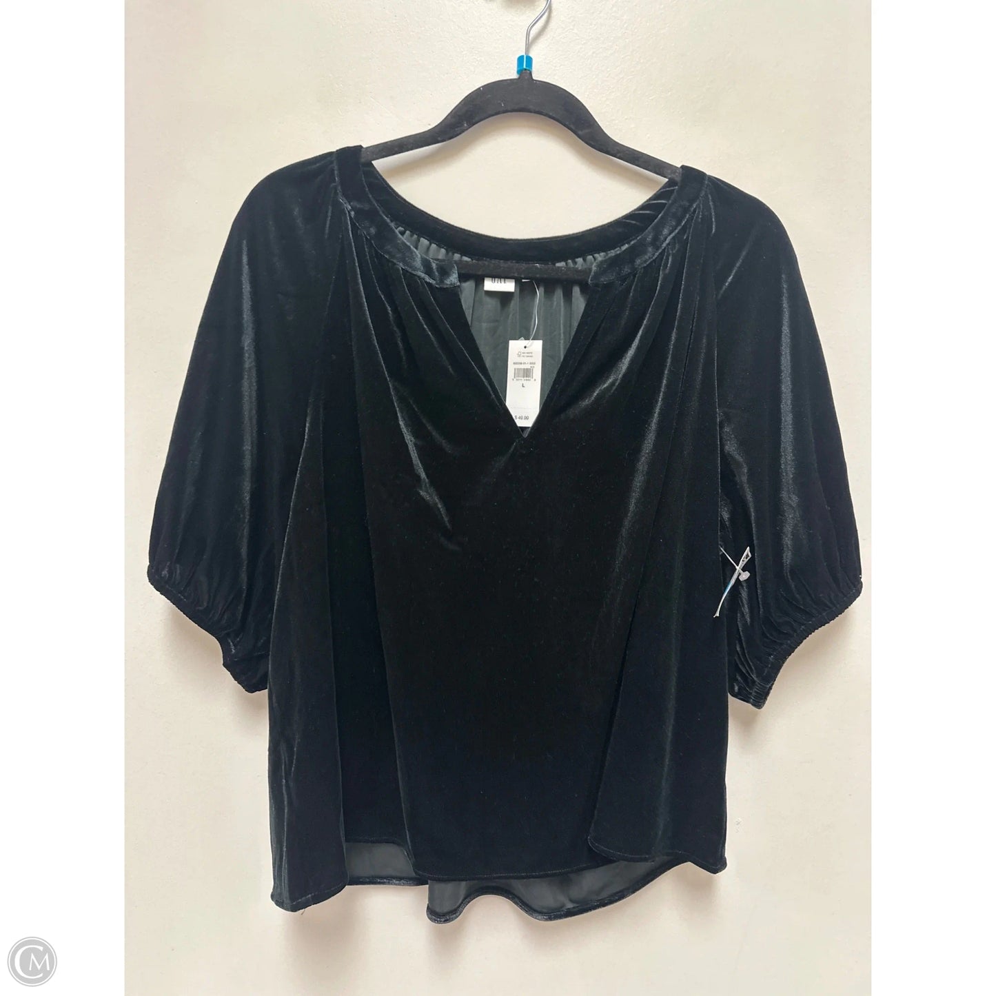 Top Short Sleeve By Gap In Black, Size: L