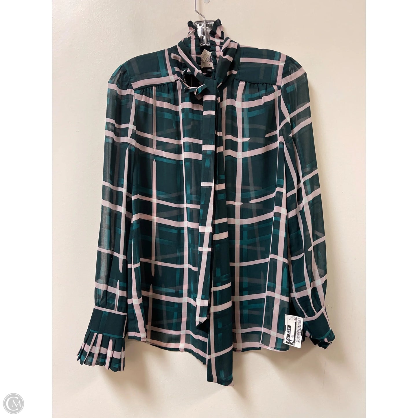 Top Long Sleeve By Cabi In Green, Size: S