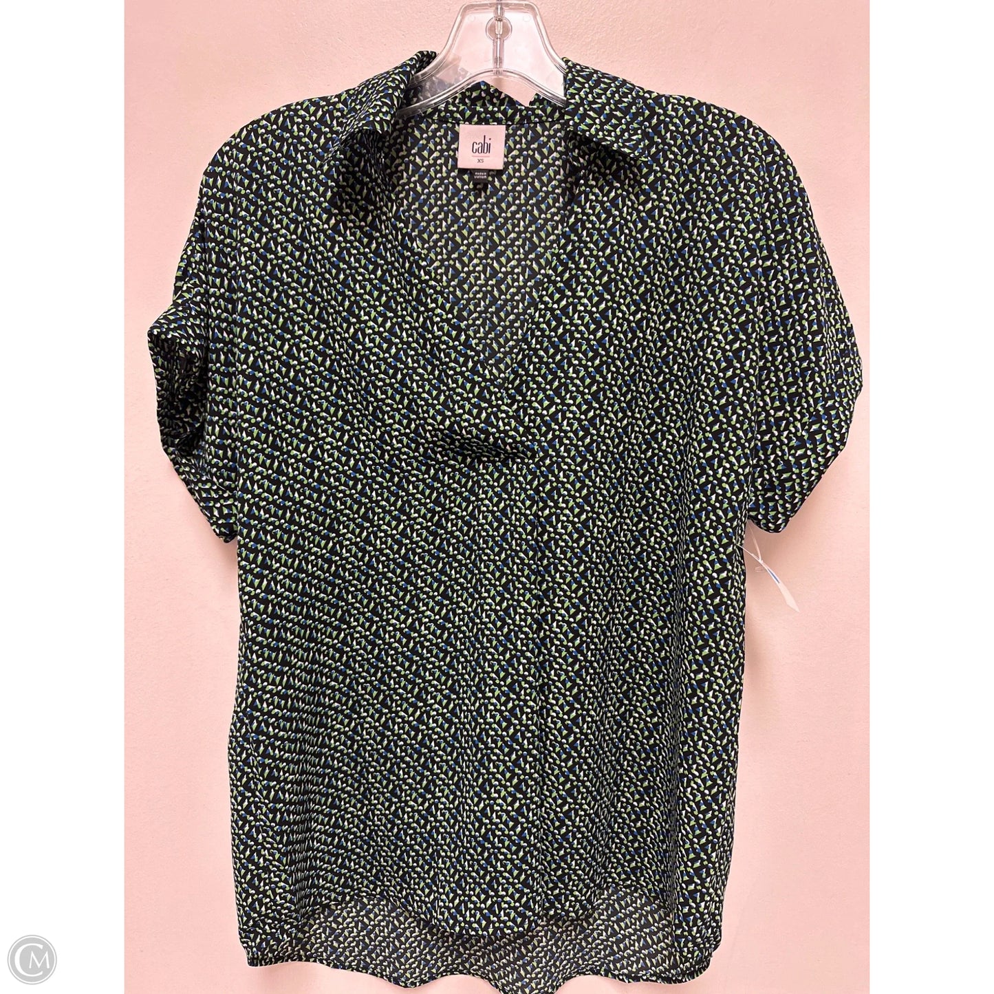 Top Short Sleeve By Cabi In Green, Size: Xs