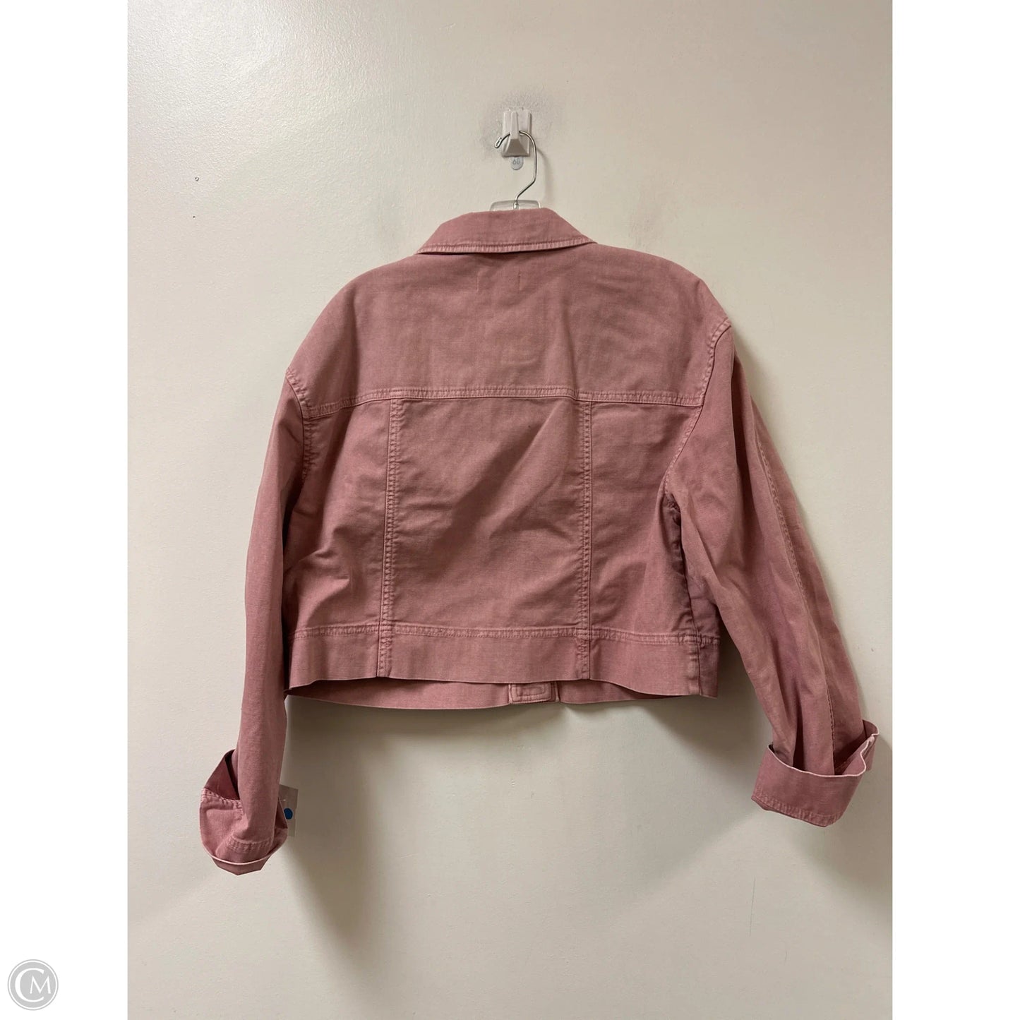 Jacket Denim By Loft In Pink, Size: M