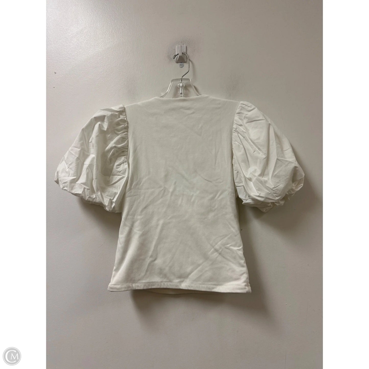Top Short Sleeve By Anthropologie In White, Size: S