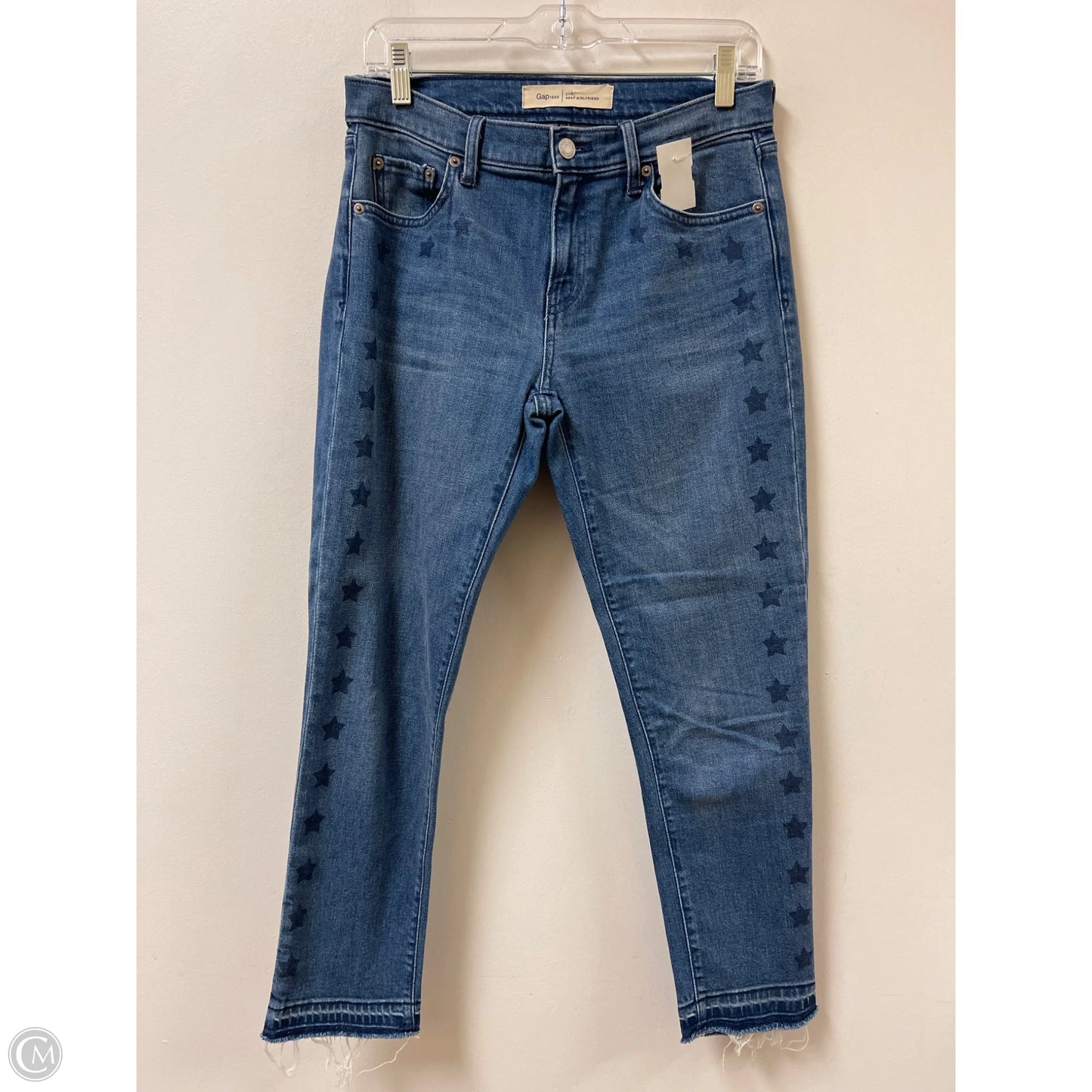 Jeans Straight By Gap In Blue Denim, Size: 4