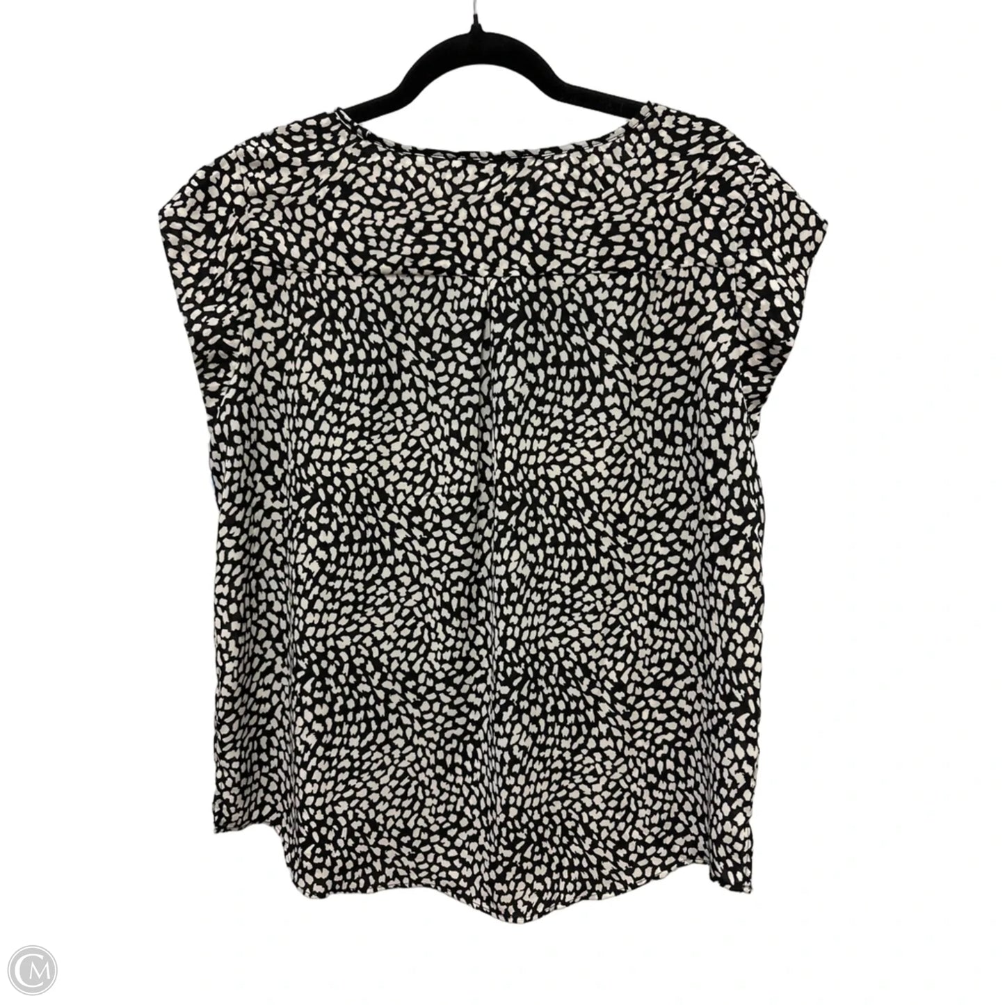 Top Short Sleeve By Carolina Belle In Black & White, Size: L