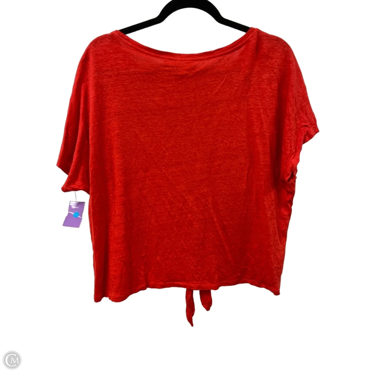 Top Short Sleeve By Chicos In Orange, Size: L