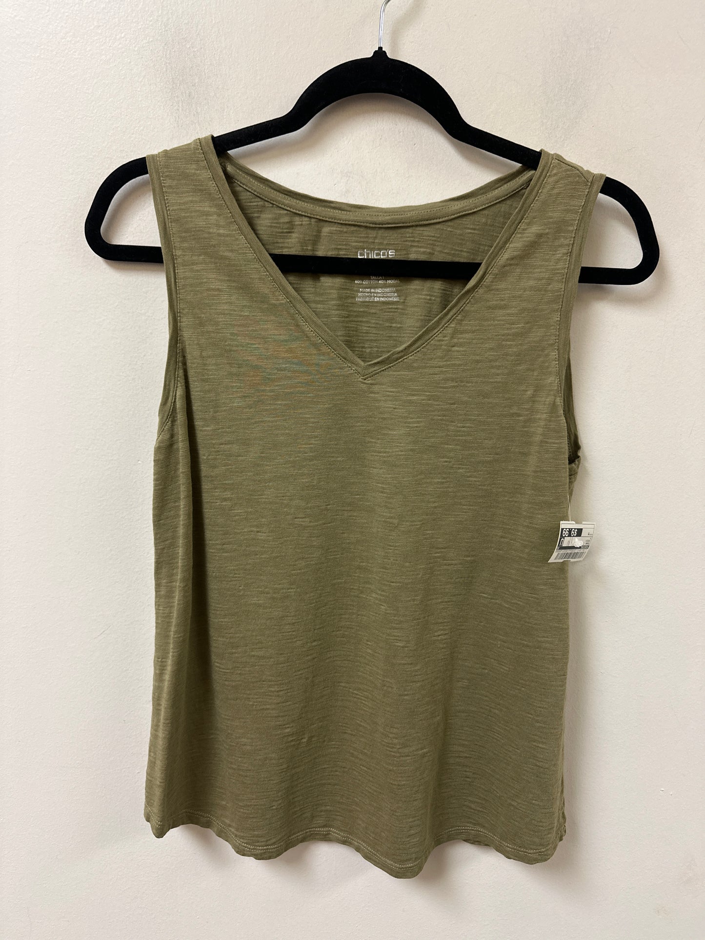 Tank Top By Chicos In Green, Size:M