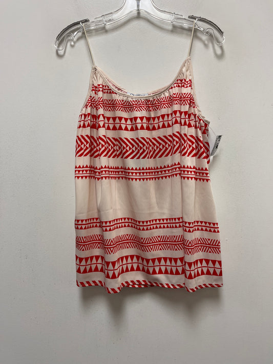 Cream Top Sleeveless Clothes Mentor, Size L