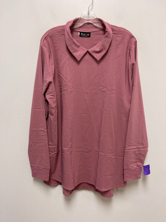 Pink Top Long Sleeve Clothes Mentor, Size 3x