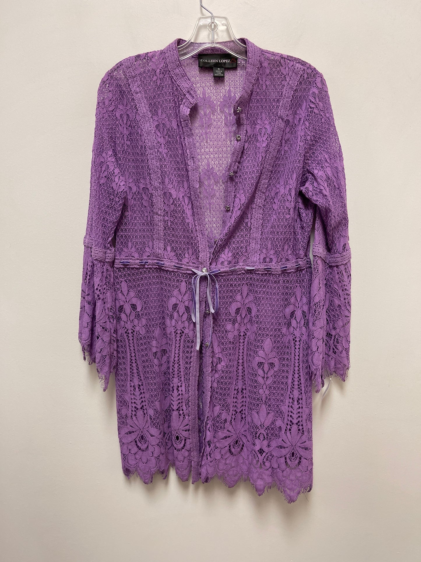 Purple Sweater Cardigan Clothes Mentor, Size M