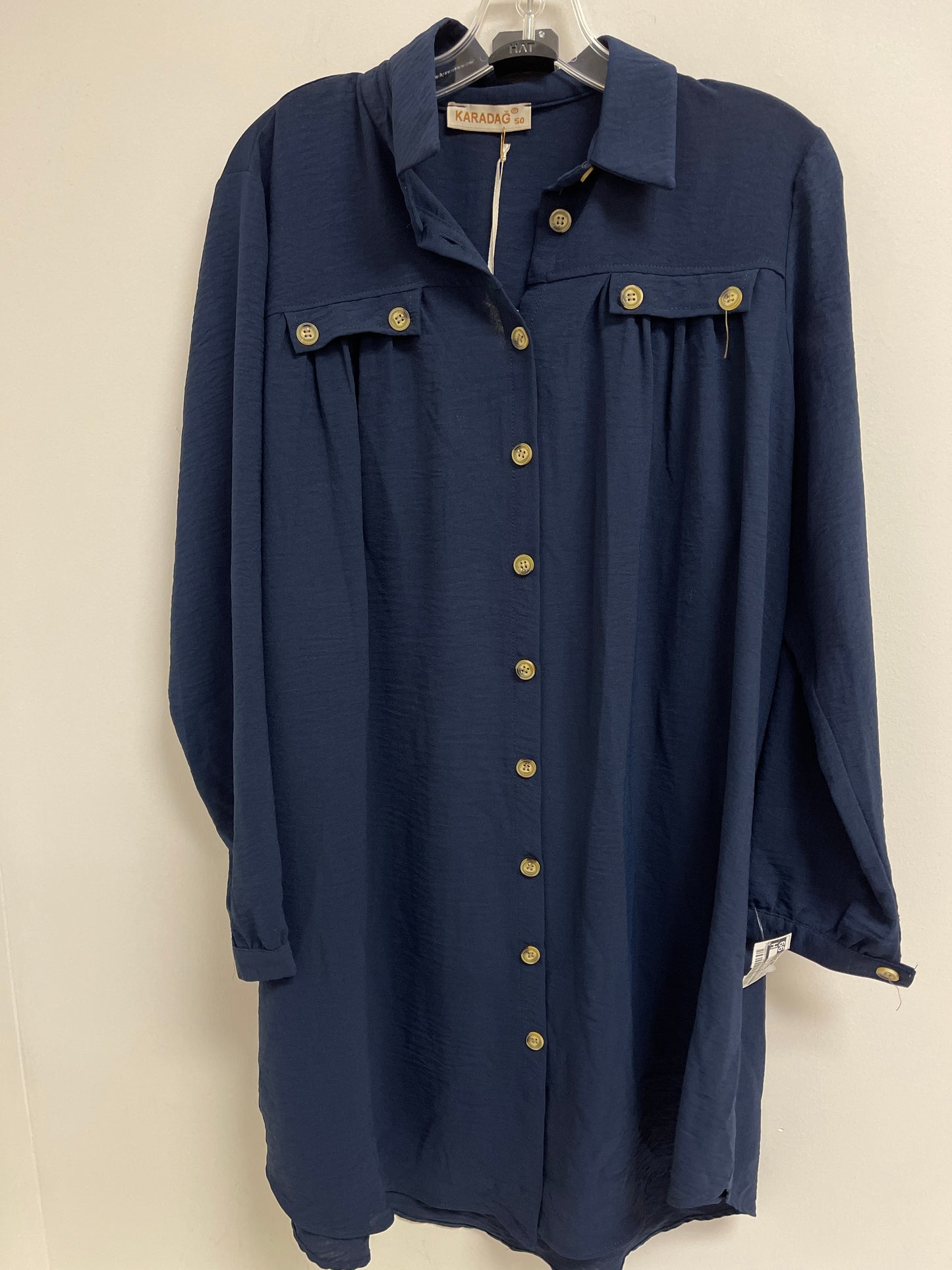 Dress Casual Midi By Clothes Mentor In Navy, Size: Xl