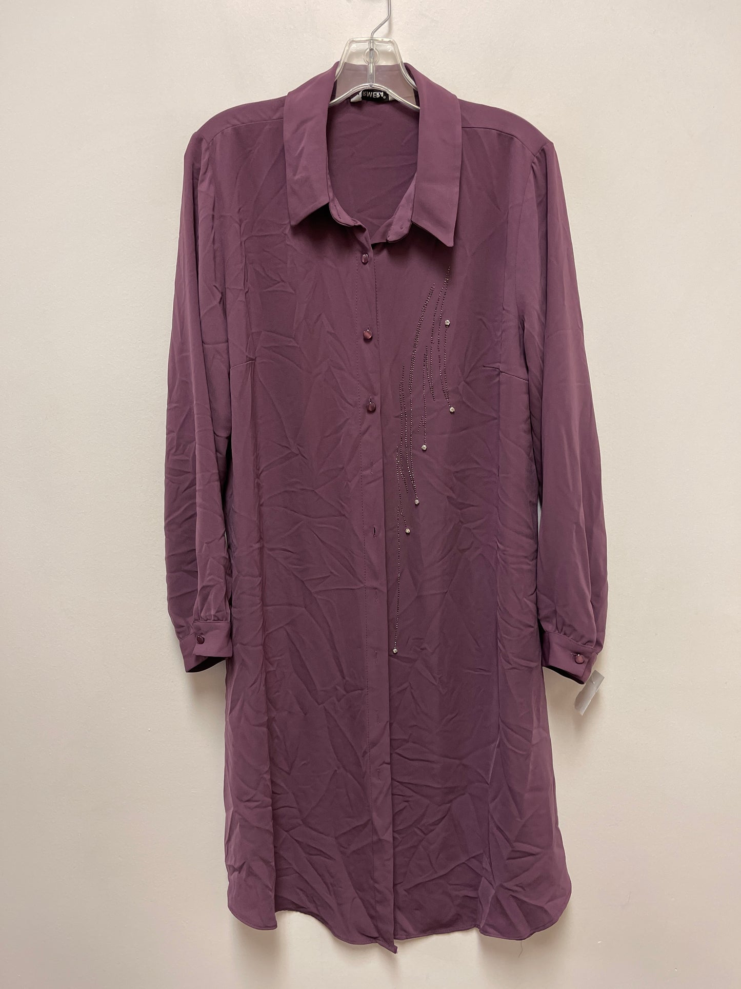 Dress Casual Midi By Clothes Mentor In Purple, Size: Xl