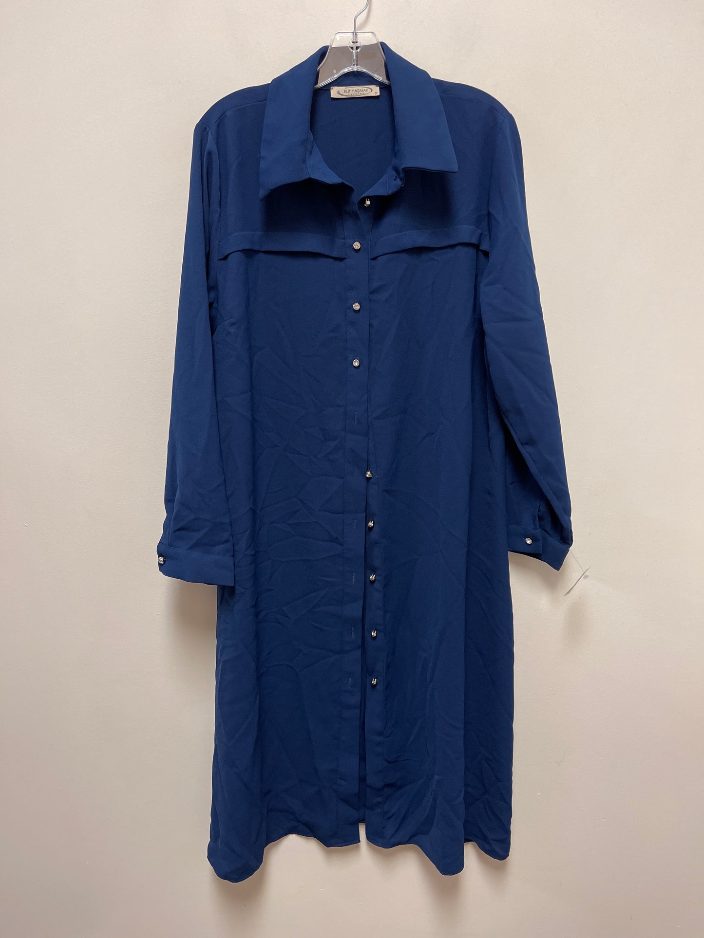 Dress Casual Midi By Clothes Mentor In Navy, Size: Xl