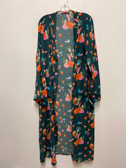 Kimono By Clothes Mentor In Green, Size: Xl