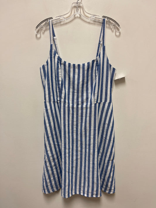 Dress Casual Midi By Old Navy In Blue & White, Size: L