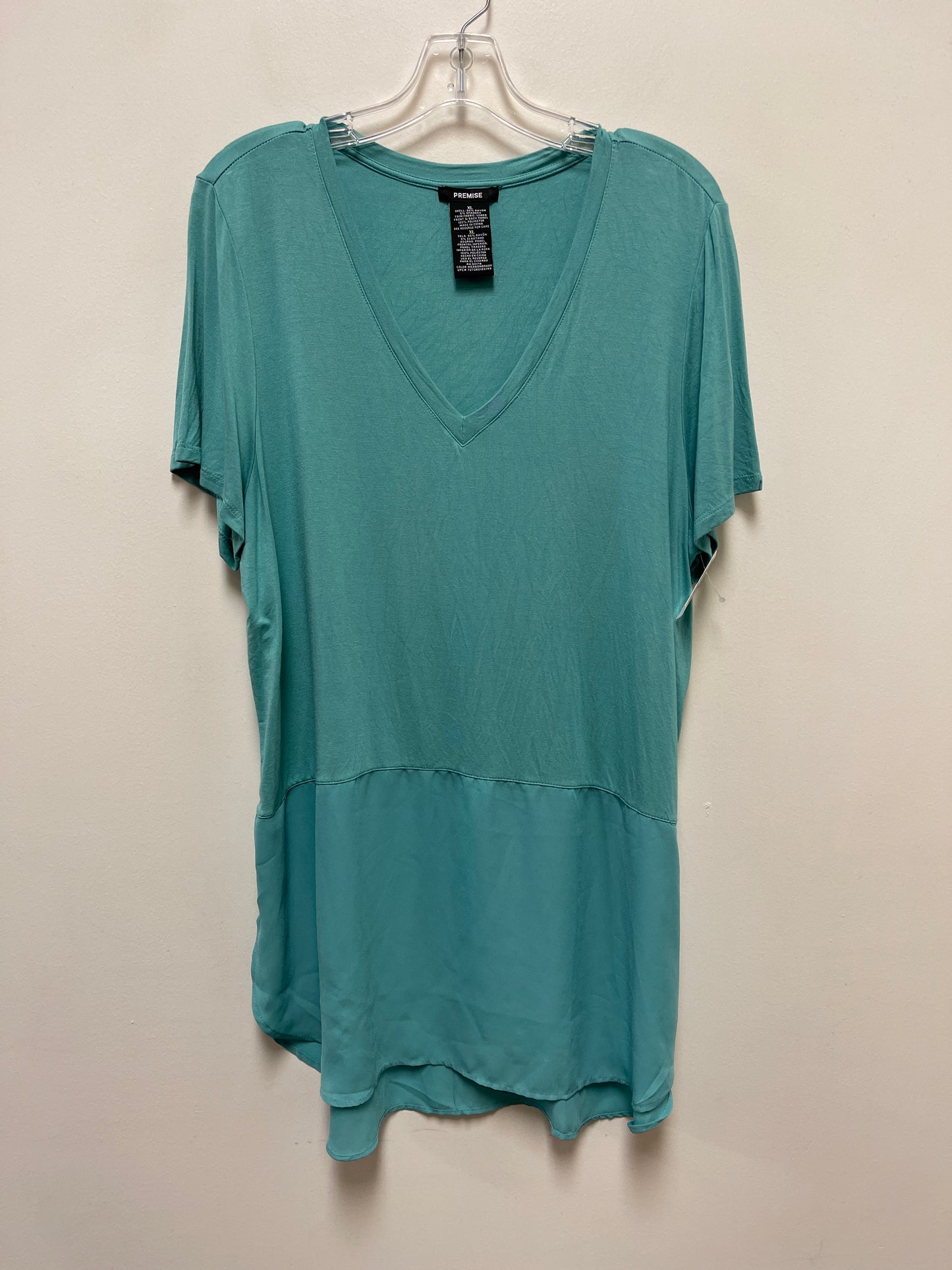 Tunic Short Sleeve By Premise In Green, Size: Xl