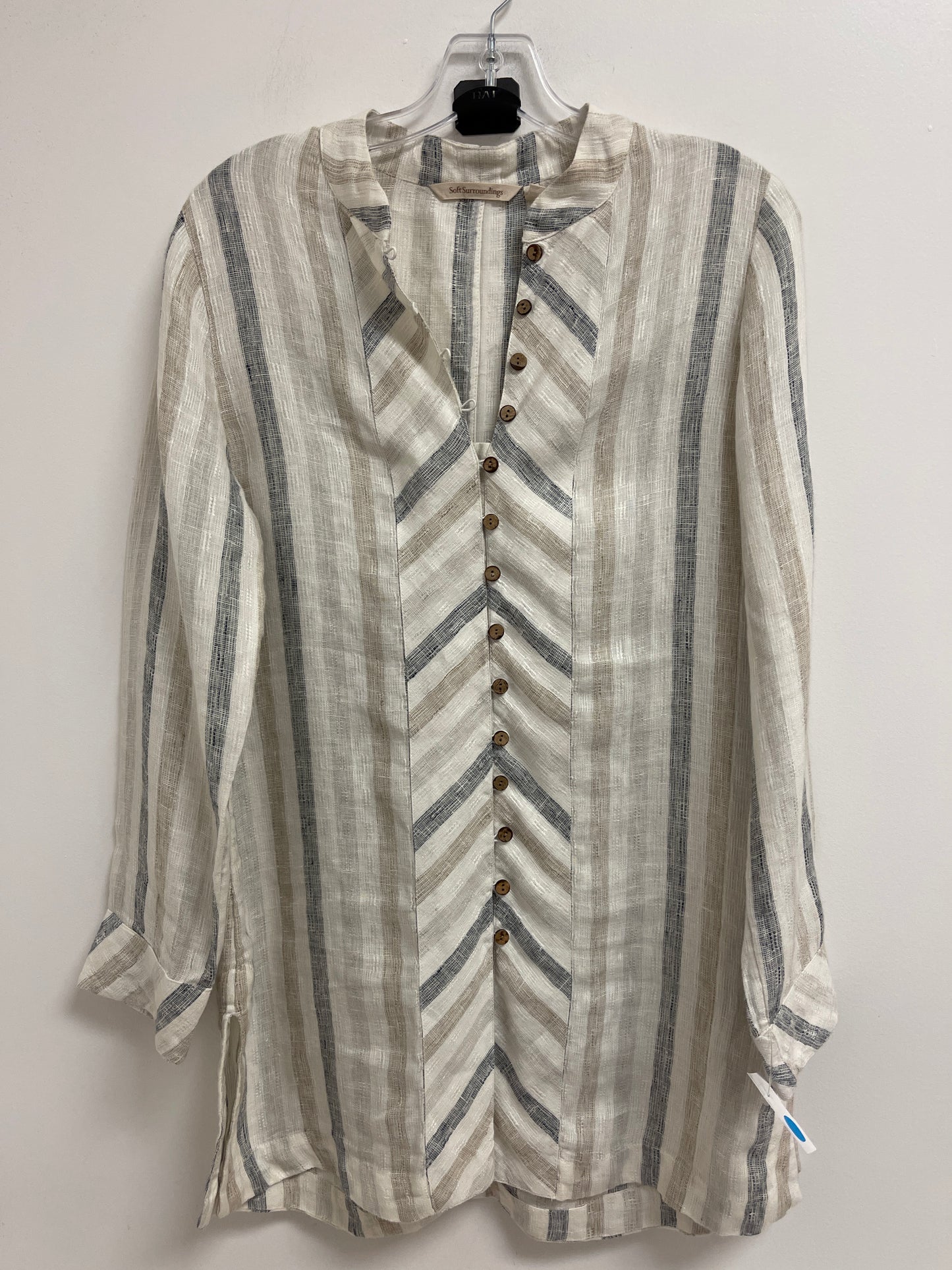 Tunic Long Sleeve By Soft Surroundings In Cream, Size: S