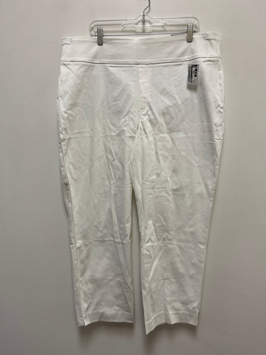 Pants Cropped By Chicos In White, Size: 18