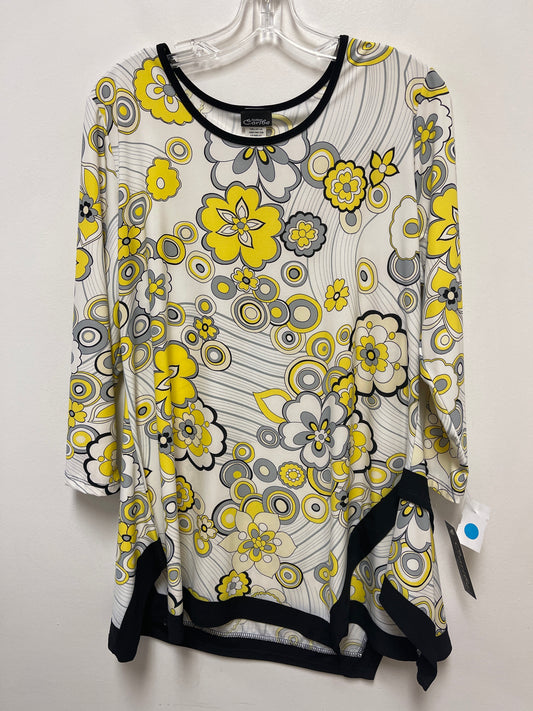 Tunic Long Sleeve By Clothes Mentor In Yellow, Size: L