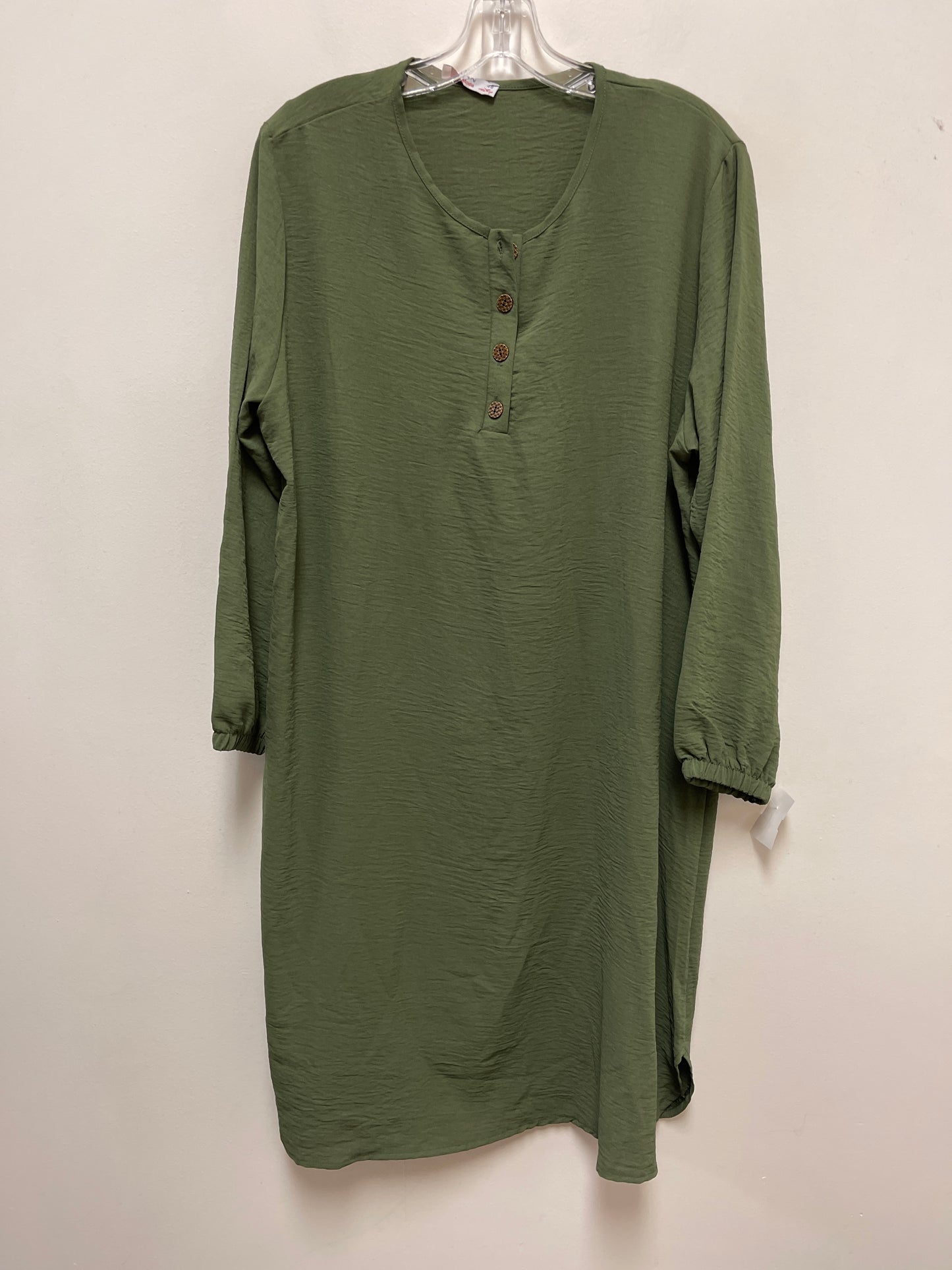 Dress Casual Midi By Clothes Mentor In Green, Size: 1x