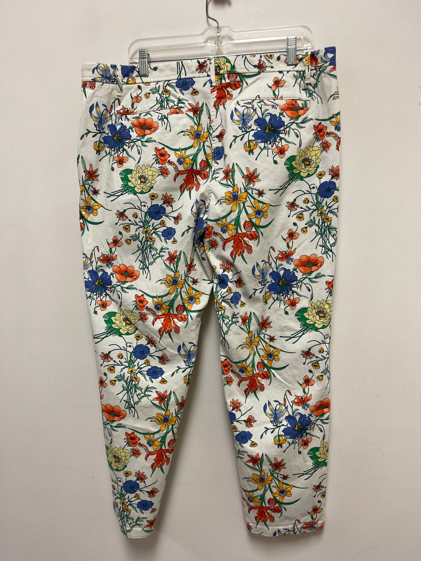 Pants Cropped By Talbots In Floral Print, Size: 14