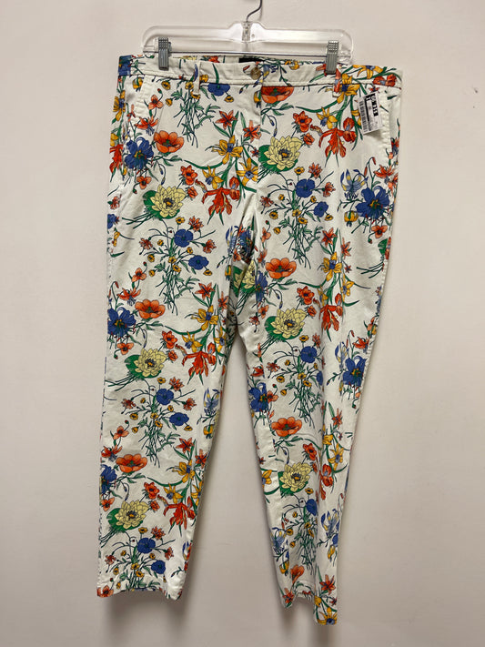 Pants Cropped By Talbots In Floral Print, Size: 14