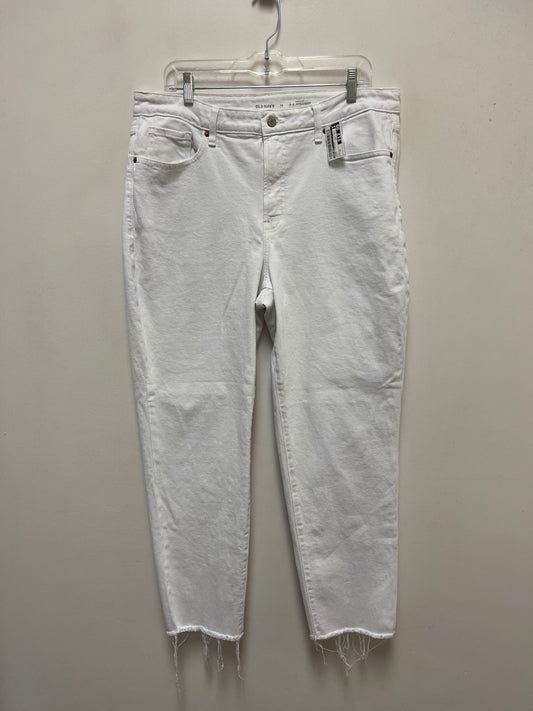 Jeans Straight By Old Navy In White, Size: 14