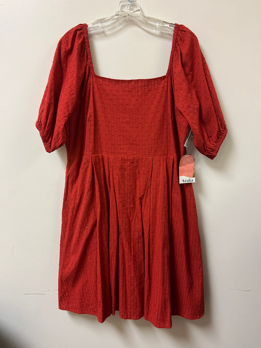 Dress Casual Midi By Clothes Mentor In Red, Size: 1x