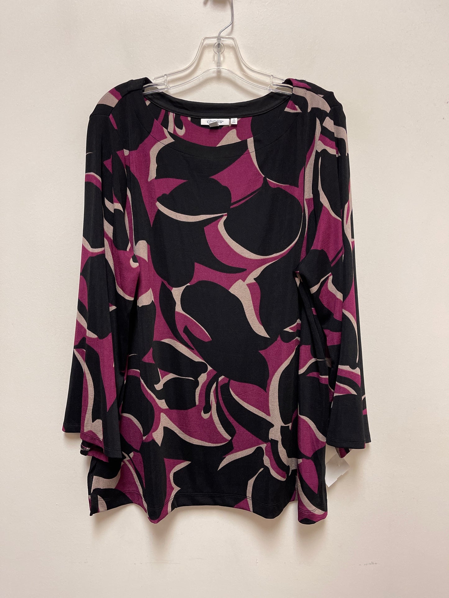 Top Long Sleeve By Chicos In Purple, Size: 2x