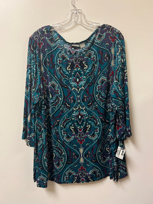 Top Long Sleeve By Chicos In Multi-colored, Size: 2x