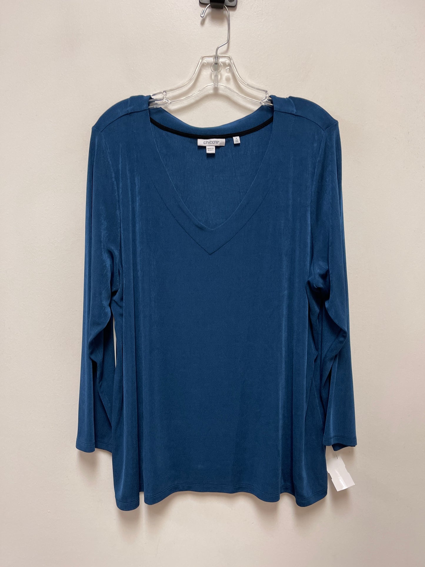 Top Long Sleeve By Chicos In Blue, Size: 2x