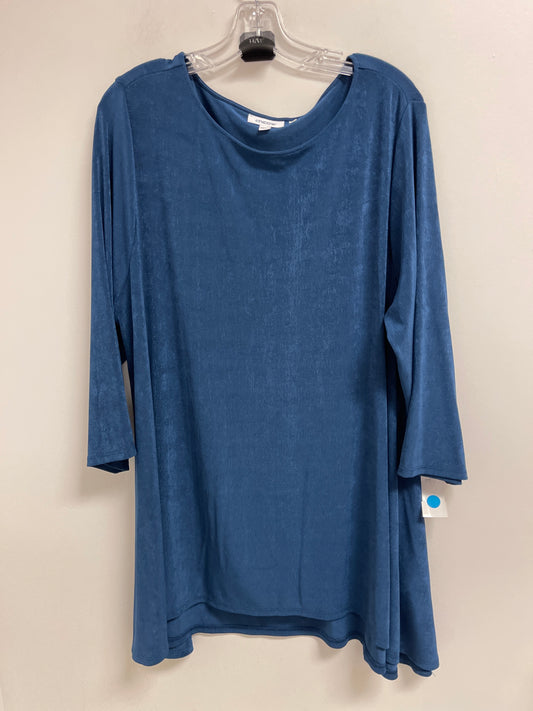 Tunic Long Sleeve By Chicos In Blue, Size: 2x