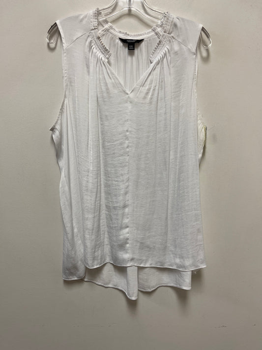 Top Sleeveless By Simply Vera In White, Size: 2x