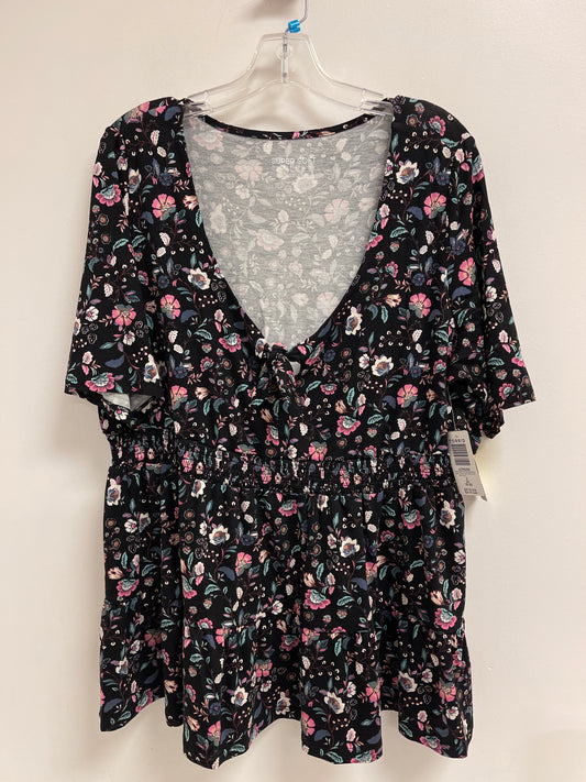 Top Short Sleeve By Torrid In Black, Size: 2x