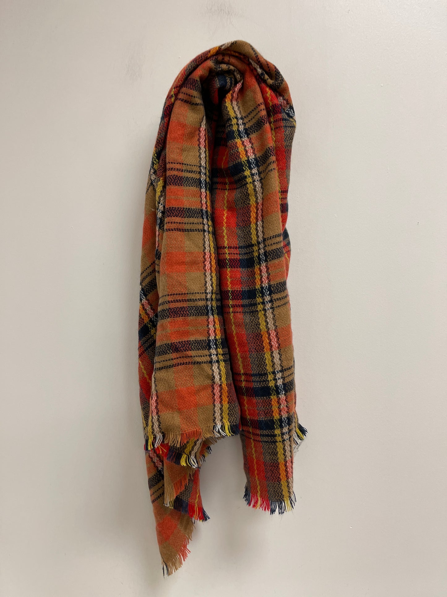 Scarf Winter By Clothes Mentor In Plaid Pattern